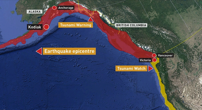 Photo of امریکا میں 7.9 شدت کا زلزلہ، سونامی وارننگ جاری کردی گئی