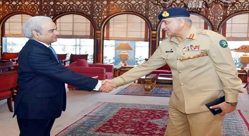 Photo of سربراہ پاک فوج جنرل قمر جاوید باجوہ کی نگراں وزیر اعظم ناصر الملک سے ملاقات