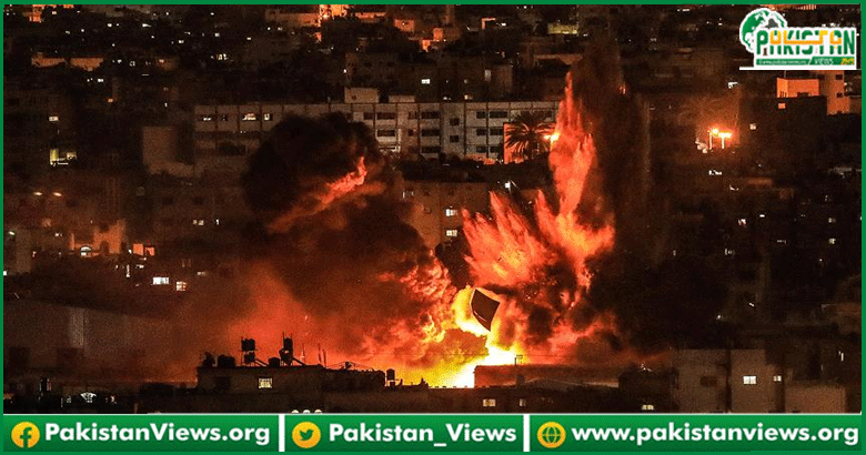 غزہ میں اسرائیلی بمباری سے تباہ