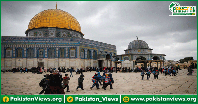 مسجدالاقصیٰ میں ہزاروں کی تعداد میں فلسطینی آج نماز جمعہ کیلئے جمع تھے