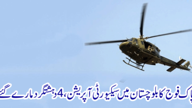 Photo of پاک فوج کا بلوچستان میں سیکیورٹی آپریشن، 4 دہشتگرد مارے گئے