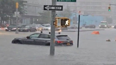 Photo of طوفانی بارشوں سے نیویارک ڈوب گیا ، شہر کی سڑکیں ندی نالوں میں تبدیل