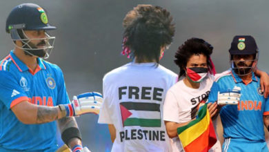 Photo of کرکٹ ورلڈکپ فائنل میچ کے دوران فلسطینی پرچم کی انڈین گراؤنڈ میں انٹری