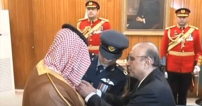 سعودی وزیردفاع شہزادہ خالدبن سلمان کو نشان پاکستان سے نواز دیا گیا