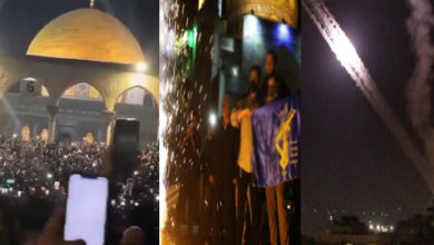 Photo of ایران کے اسرائیل پر حملہ : فلسطینیوں کا مسجد اقصیٰ کے باہر جشن