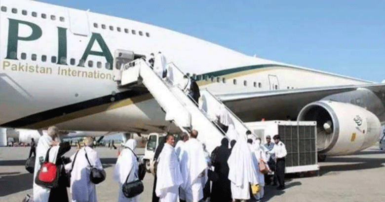 سرکاری حج اسکیم کے تحت عازمین حج کی پہلی پرواز کراچی سے مدینہ روانہ